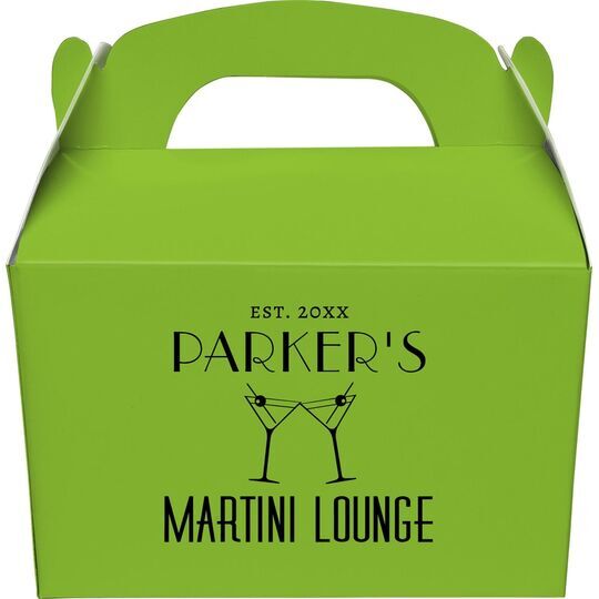 Martini Lounge Gable Favor Boxes